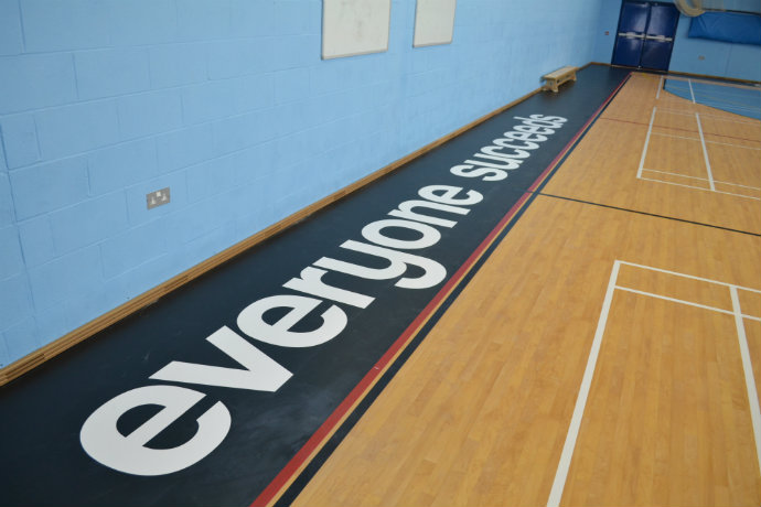Sports Flooring Lettering