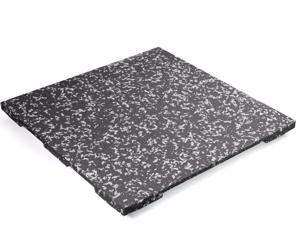 eco-tek's multi-flex tile in colour black with light grey specks